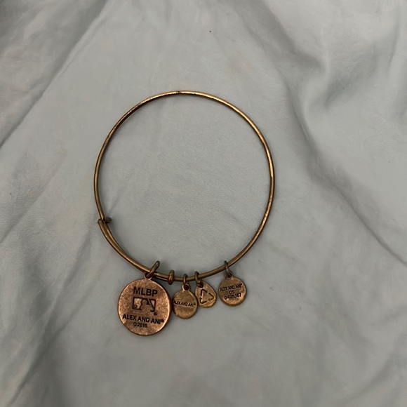 Alex and Ani SF Giants Gold Charm Bracelet/Bangle - Picture 2 of 3